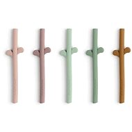Done by Deer Silicone straw Peekaboo 5pcs - pink mix - Straw