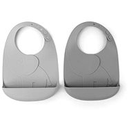 Done by Deer Peekaboo set 2pcs Elphee bibs - grey - Bib