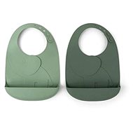 Done by Deer Peekaboo set 2pcs Elphee bibs - green - Bib