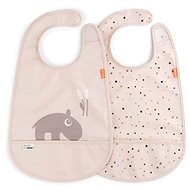 Done by Deer Set of 2pcs Ozzo bibs - pink - Bib