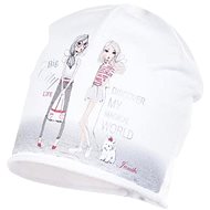 Jamiks dívčí čepice Lady bílá 46 cm - Čepice pro miminko
