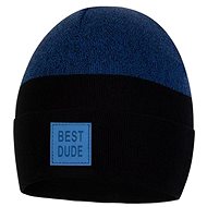 Broel chlapecká čepice George černá-modrá 49 cm - Children's Hat