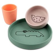 Done by Deer Croco silicone dining set - Children's Dining Set