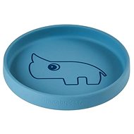 Done by Deer Silicone plate round Nozo - blue - Children's Bowl