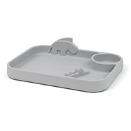Done by Deer Pekaboo Deer friends split plate - grey - Children's Bowl