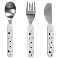 Done by Deer Dreamy Dots cutlery set - white - Children's Cutlery