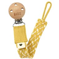 Bibs Paci Braid Pacifier Clip Mustard/Ivory/Vanilla - Dummy Clip