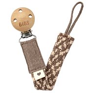 Bibs Paci Braid pacifier clip Dark Oak/Vanilla - Dummy Clip