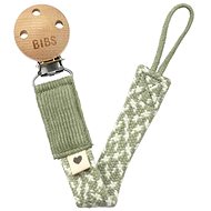 Bibs Paci Braid pacifier clip Sage/Ivory - Dummy Clip