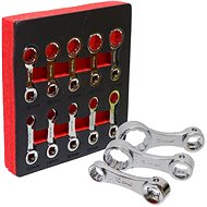 QUATROS Short ring wrenches for torque wrenches 3/8", 10 - 19 mm, 12-point, 10 adapters - Torque Wrench