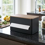Yamazaki Rin Kitchen towel roll dispenser, black - Kitchen Roll Holder