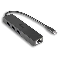 I-TEC USB-C Slim 3 port HUB GLAN - Port replikátor