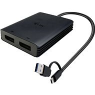 i-tec USB-A/USB-C Dual 4K DP Video Adapter - Adapter