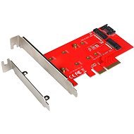 I-TEC PCI-E 2x M.2 Card (PCI-E/SATA) - Vezérlőkártya