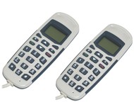 Sada dvou WELL VoIP telefonů K-1030B, numerická klávesnice, displej, pro Skype, USB - -