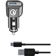 Cellularline Qualcomm® Quick Charge™ 3.0 18W, fekete - Autós töltő