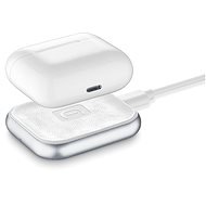 Cellularline Power Base  Apple Airpods/Airpods Pro fejhallgatóhoz, fehér - Vezeték nélküli töltő