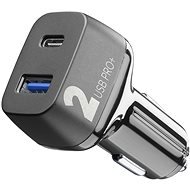 Cellularline Car Multipower 2 PRO + with Smartphone Detect USB + USB-C port 36W, Black - Car Charger