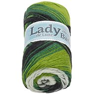 Lady de Luxe Batik 100g - 603 white, green - Yarn