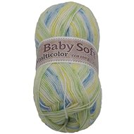 Baby soft multicolour 100g - 609 white, yellow, blue, green - Yarn