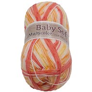 Baby soft multicolour 100g - 612 white, yellow, orange, pink - Yarn