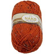 Tweed 100 g – 4081 červená s nopkami - Priadza