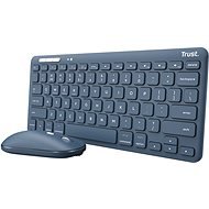 Trust Lyra Compact Set ECO - US, blau - Tastatur/Maus-Set