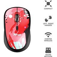 Trust Yvi Wireless Mouse Red Brush - Mouse
