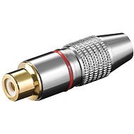 OEM Cinch Connector (F) for Cable, Red Strip, Gold-plated - Connector