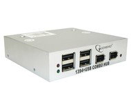 Gembird USB 2.0 + FW hub, stříbrný - Panel