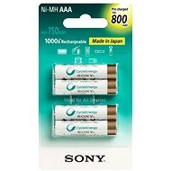 Sony NiMH, 800mAh, AAA, 4 db - Tölthető elem