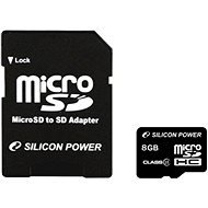 Silicon Power MicroSDHC 8 GB Class 10 UHS-I + SD adaptér - Pamäťová karta