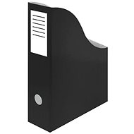 Magazine box A4/80 mm Junior cardboard black - Magazine Rack