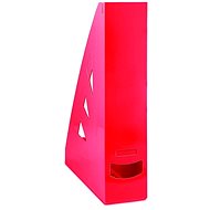 Magazine box plastic Office A4/70 mm red - Magazine Rack