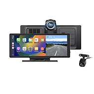 Junsun Smart Car Mirror with Front and Rear Camera, CarPlay, Android Auto, USB, FM Transmitter - Car Display