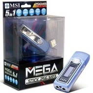 MSI MEGA Stick 5in1, 256 MB, MP3/ WMA přehrávač, FM Tuner, dig. záznamník, USB disk - MP3 Player