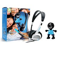Webcamera Canyon + headphones with microphone, orange-silver, (Chat pack 9), senzor 2Mpix, USB2.0 - Webcam