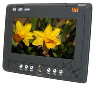 New Universe CineTrek WDP700, 7" LCD, přenosný DVD, DivX, MPEG4, MP3, CD, JPEG přehrávač černo-stříb - DVD Player