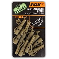 FOX EDGES Slik Lead Clips + Pegs, Size 10, Trans Khaki - Lead Clip