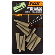 FOX Edges Slick Lead Clip Tail Rubber Trans Khaki Size 10 10pcs - Sleeve