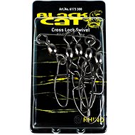 Black Cat Cross Lock Swivel with Carabiner, Size 3/0, 70kg, 5pcs - Swivel