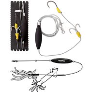 Black Cat Subfloat Worm and Calamari Rig, L, Size 2/0, 180cm - Rig