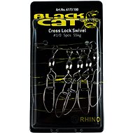 Black Cat Cross Lock Swivel with Carabiner, Size 1/0, 55kg, 5pcs - Swivel