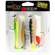 FOX Rage Spikey Shad Loaded 12cm 15g Size 5/0 Mixed Colours, 4pcs - Rubber Bait