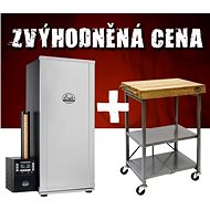 Bradley Smoker Digital Smoker (6-Rack) + Bradley Kitchen Cart Table - Smoker