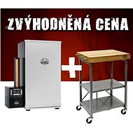 Bradley Smoker Digital Smoker (4-Rack) + Bradley Kitchen Cart Table - Smoker