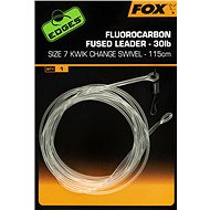 FOX Fluorocarbon Fused Leader Kwik Change Swivel, 30lb, Size 7, 115cm - Rig