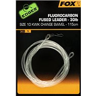 FOX Fluorocarbon Fused Leader Kwik Change Swivel, 30lb, Size 10, 115cm - Rig