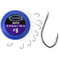 Browning Sphere Match Hooks, Size 10, 0.16mm, 2.6kg/5.7lbs, 100cm, 8pcs - Rig