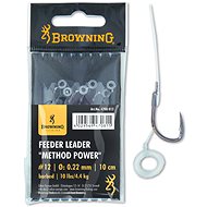 Browning Feeder Leader Method Power Pellet Band, Size 12, 0.22mm, 10lbs/4.5kg, 10cm, 6pcs - Rig
